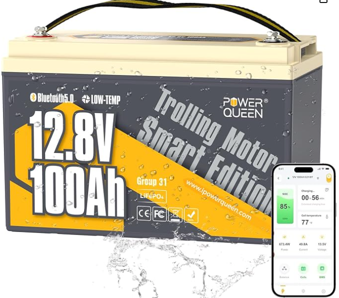 Power Queen 12V 100Ah LiFePO4 Battery Review — One Year on a Minn-Kota 36V Trolling Motor