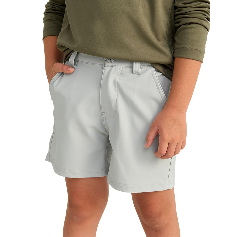 HUK Youth Pursuit 6" Short, Quick-Dry Fishing Shorts for Kids, Harbor Mist, Large