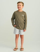 HUK Youth Pursuit 6" Short, Quick-Dry Fishing Shorts for Kids, Harbor Mist, Large
