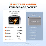 Litime 12V 100Ah Trolling Motor LiFePO4 Battery (Group 31), 12 Volt Lithium Battery with Low Temp Protection, Up to 15000 Deep Cycles, Built-in 100A BMS for Marine, Boat, RVs & Yacht