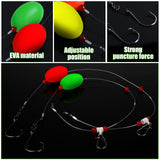 6 Pack Pompano Rigs for Surf Fishing, Fish Finder Rig with Float 20.5" Fishing Rigs Saltwater 90LB Surf Tackle for Flounder Perch Catfish Shark Bluefish Stripers 5/0 8/0 (8/0 Circle Hook)