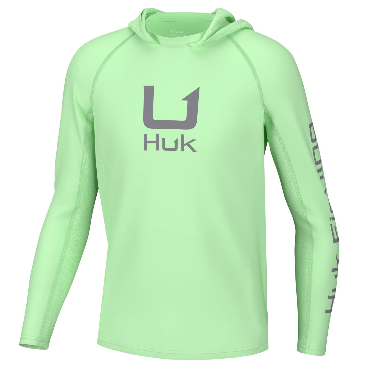HUK Youth Icon X Hoodie, Fishing Shirt with Sun Protection for Kids, Patina, Small