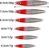 Aorace 12pcs 40g 8.5cm Metal Jigs Saltwater Fishing Lures Jigging Spoon Lures Kit for Long Casting Surf Fishing Slow Vertical Casting Artificial Lead Jigs Assortment for Bass Sea Trout