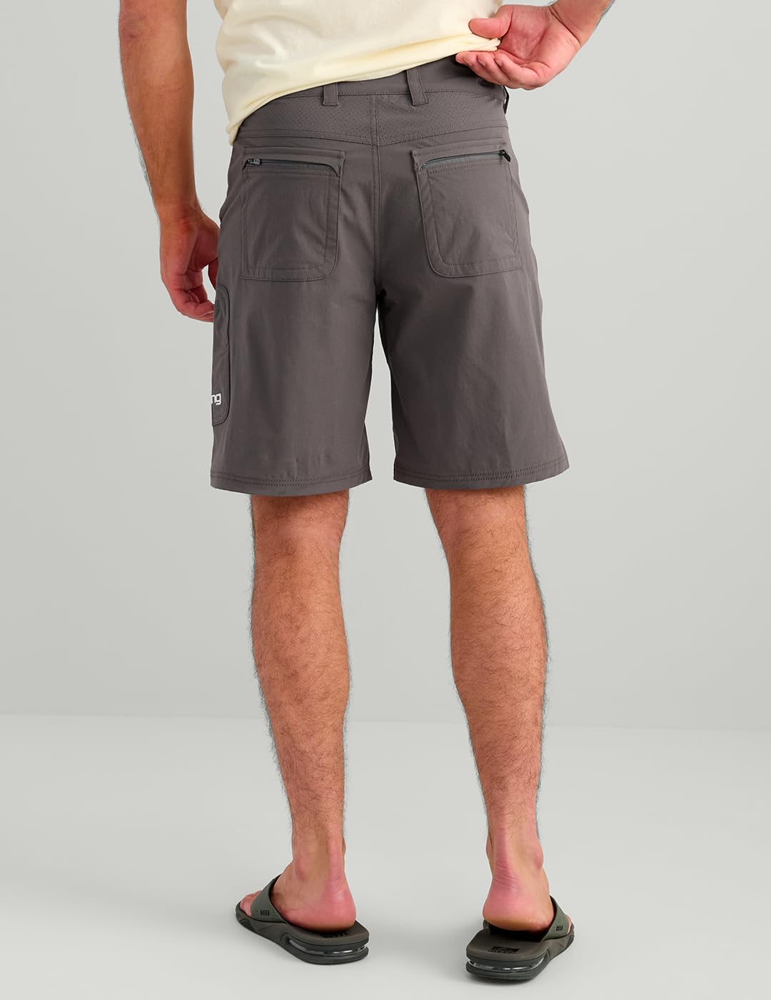 Huk Men's Standard Next Level Quick-Drying Performance Fishing Shorts, Charcoal-10.5", XX-Large
