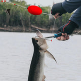 6 Pack Pompano Rigs for Surf Fishing, Fish Finder Rig with Float 20.5" Fishing Rigs Saltwater 90LB Surf Tackle for Flounder Perch Catfish Shark Bluefish Stripers 5/0 8/0 (8/0 Circle Hook)