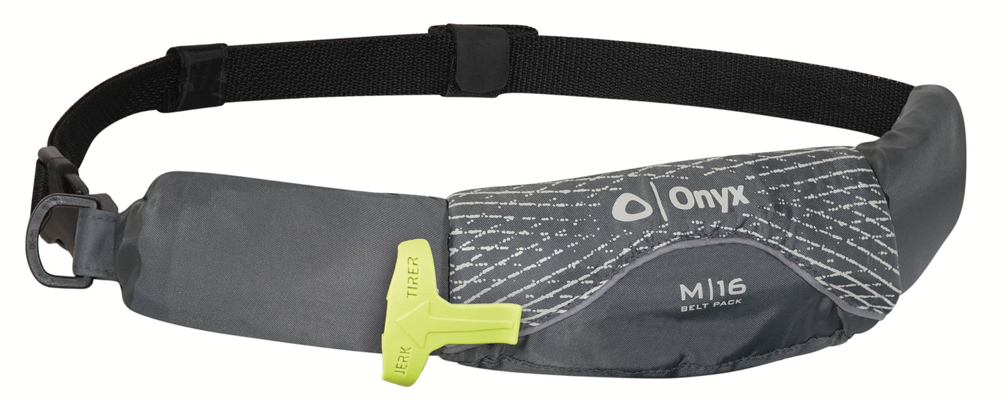 Onyx M-16 Manual Inflatable Belt Pack, U.S. Coast Guard Approved, Low Profile, Compact Design, Approved for users 16 years and older; and over 80 pounds