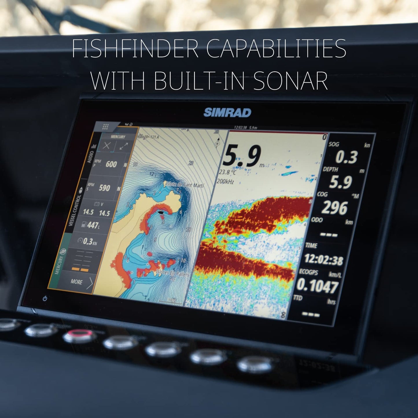 Simrad GO9 XSE Chartplotter Fishfinder - GPS Navigation