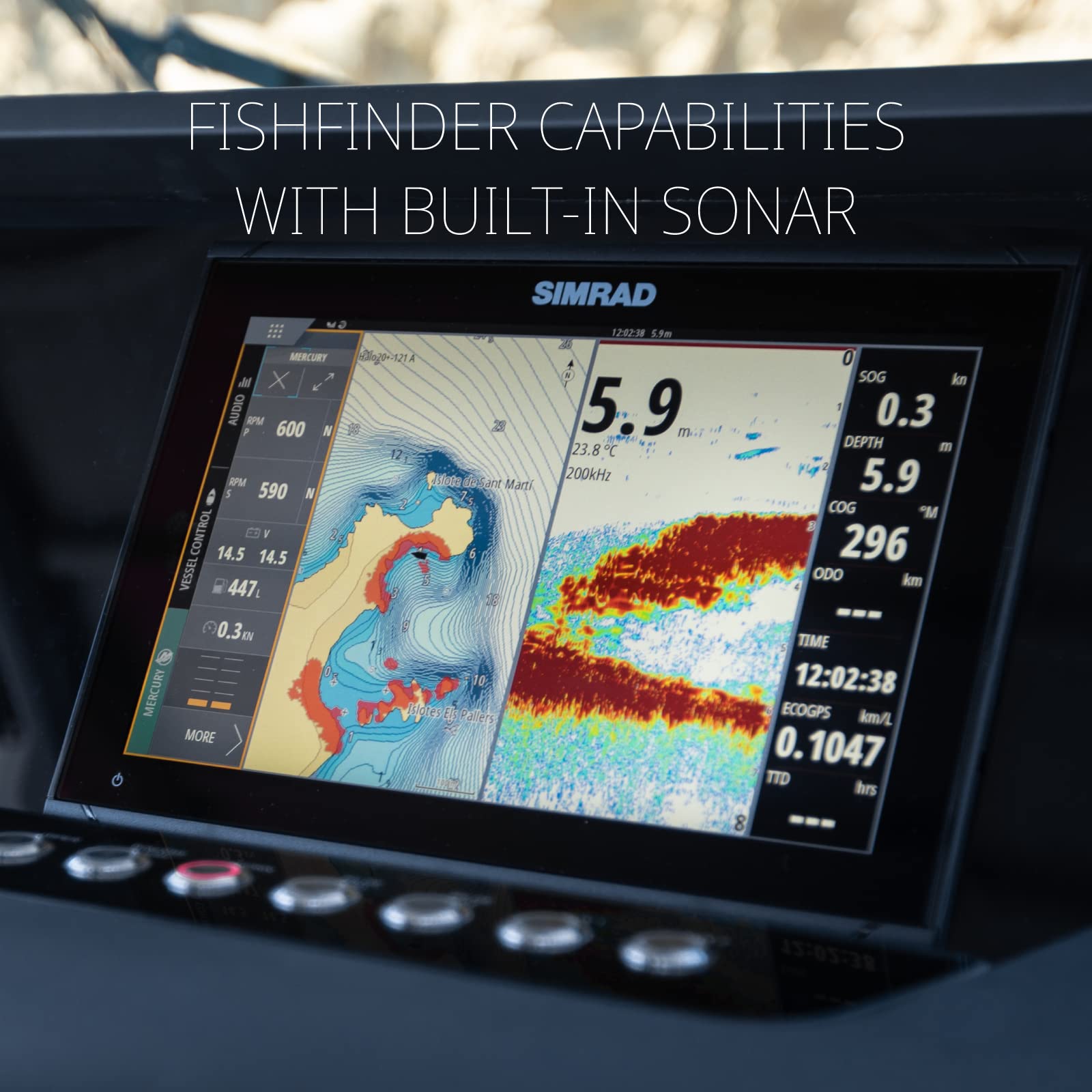 Simrad GO9 XSE Chartplotter Fishfinder - GPS Navigation
