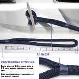 INNOCEDEAR 4 Pack 1/2” X 15’ Dock Lines|Marine-Grade Double-Braided Nylon Dock Line with 12” Eyelet.Hi-Performance Boat Rope Mooring Rope Dock Line Navy Blue
