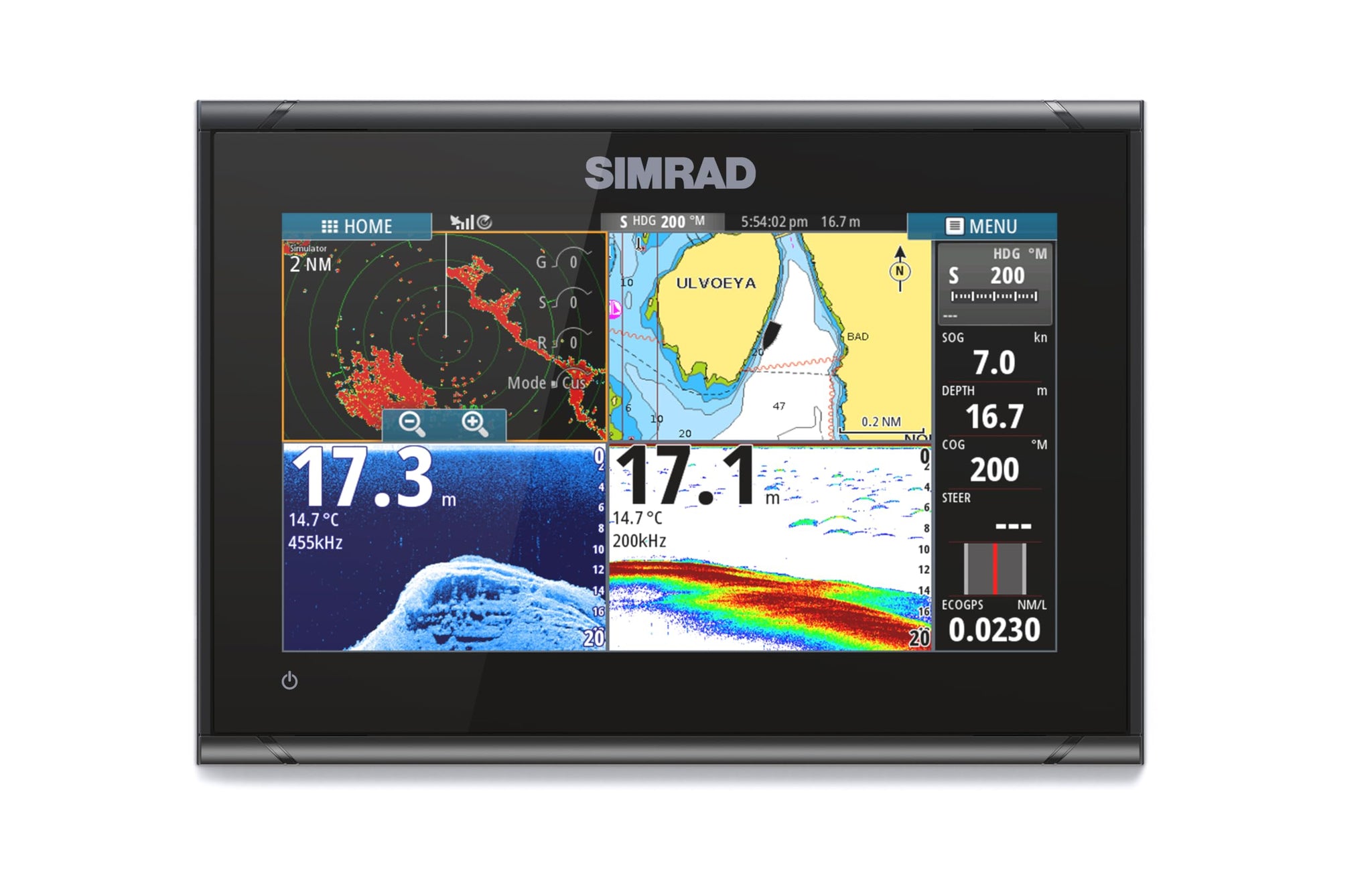 Simrad GO9 XSE Chartplotter Fishfinder - GPS Navigation