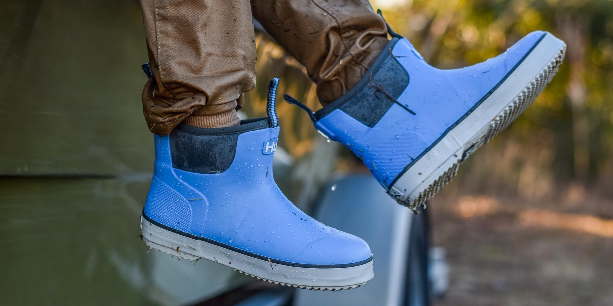 HUK - Unisex Kids Rogue Wave Shoe, High-Performance Fishing & Deck Boot for Youth, Marolina Blue, 3