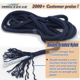 INNOCEDEAR 4 Pack 1/2” X 15’ Dock Lines|Marine-Grade Double-Braided Nylon Dock Line with 12” Eyelet.Hi-Performance Boat Rope Mooring Rope Dock Line Navy Blue