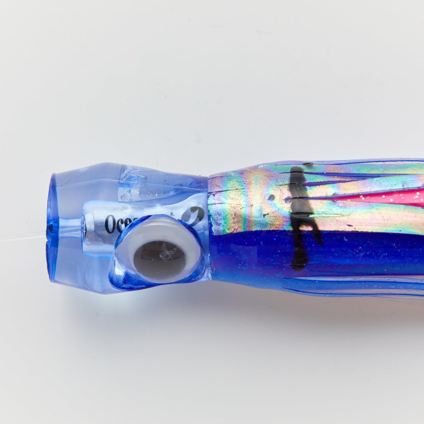 OCEAN CAT Teaser Chain Trolling Lure Saltwater Fishing Lure Bag with Circle Hook and Fishing Line Fully Rigged Teasers for Wahoo Tuna Marlin Mahi Mahi (#054-Blue+Pink, 6in+4.5in+6/0)