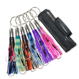 VIKETECH 6Pcs 12’’ 15oz Stainless Deep Sea Fishing Trolling Lure for Marlin Tuna Mahi Mahi Wahoo Sailfish Dolphin Saltwater Offshore Big Game Trolling Lures Included Mesh Bag