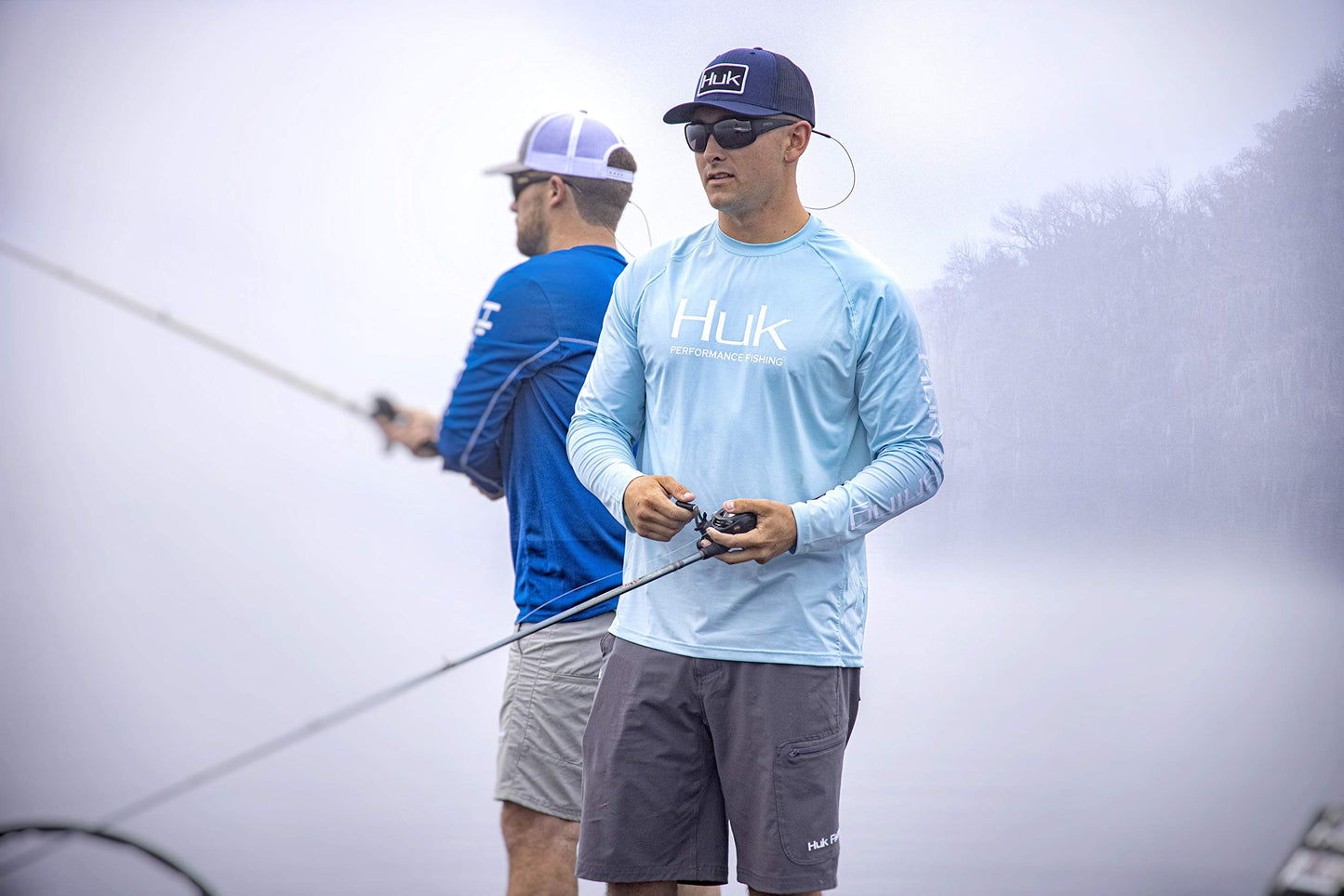 Huk Men's Standard Next Level Quick-Drying Performance Fishing Shorts, Charcoal-10.5", XX-Large