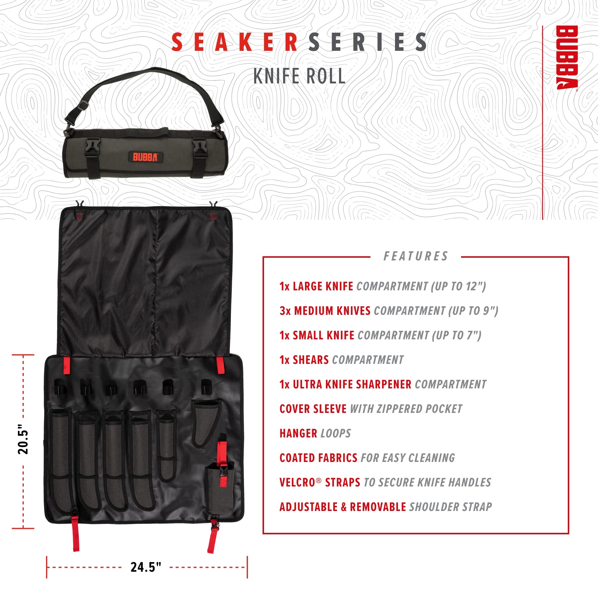 BUBBA Knife Roll Up Bag