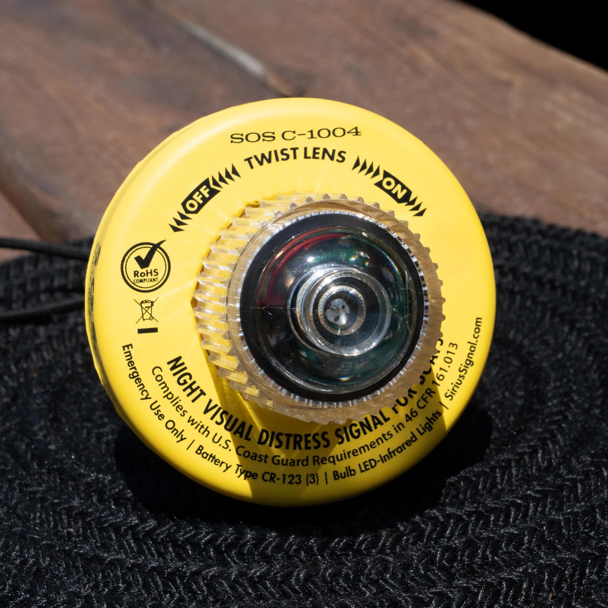 Sirius Signal C-1004 SOS LED Distress Signal - White & Infrared, USCG Approved, Includes Display Mount, Storage Mount, Daytime Flag & Whistle