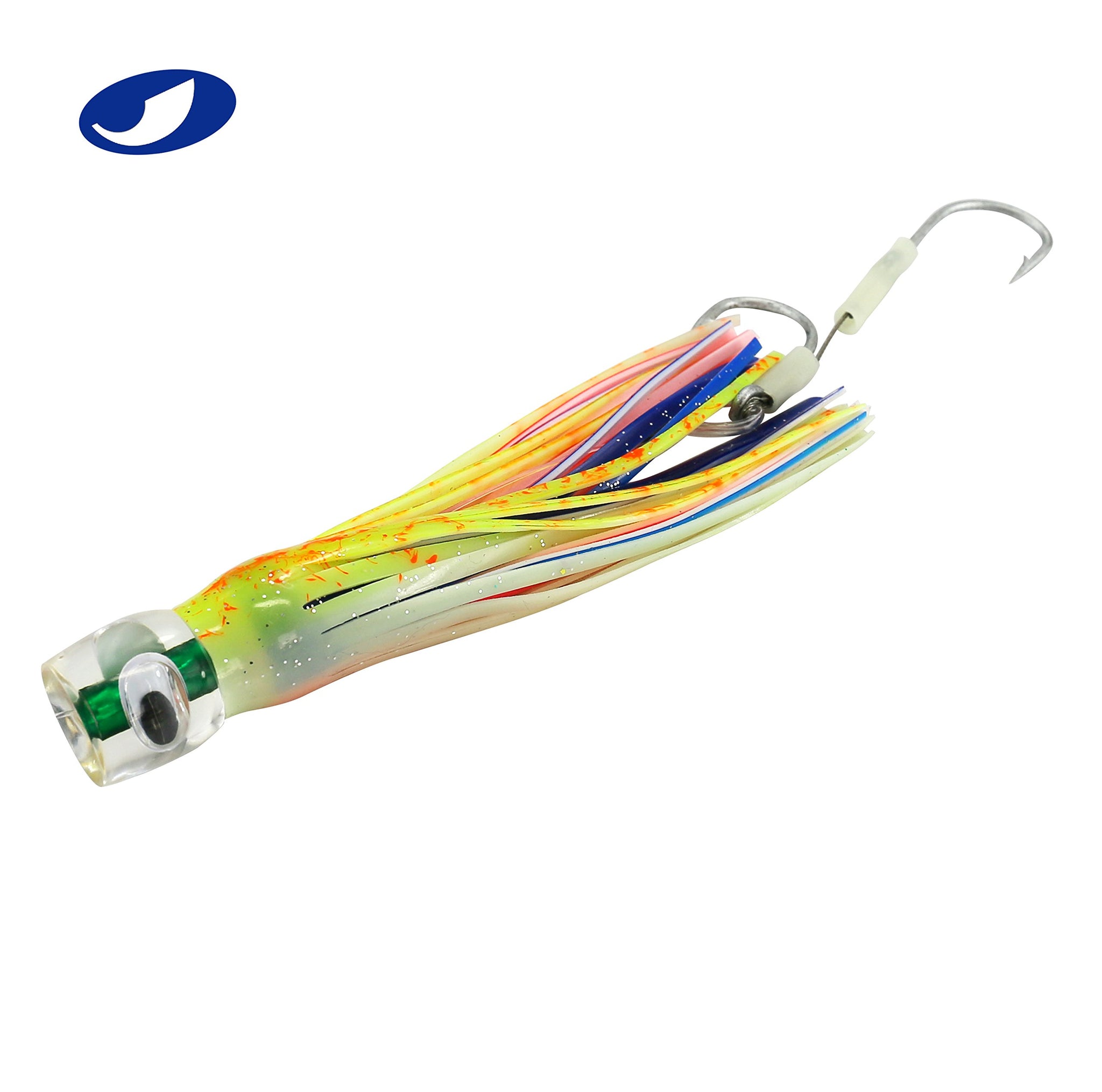 OCEAN CAT Set of 10 Pcs Offshore Big Game Trolling Lure for Marlin Tuna Mahi Dolphin Durado Wahoo Trolling Lures Free Mesh Bag (Mixed - Crystal Head - 10pcs)